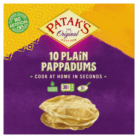 Plain Cook to Eat Pappadums 